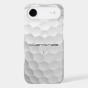 White Dimpled Golf Ball Texture Custom Name Number