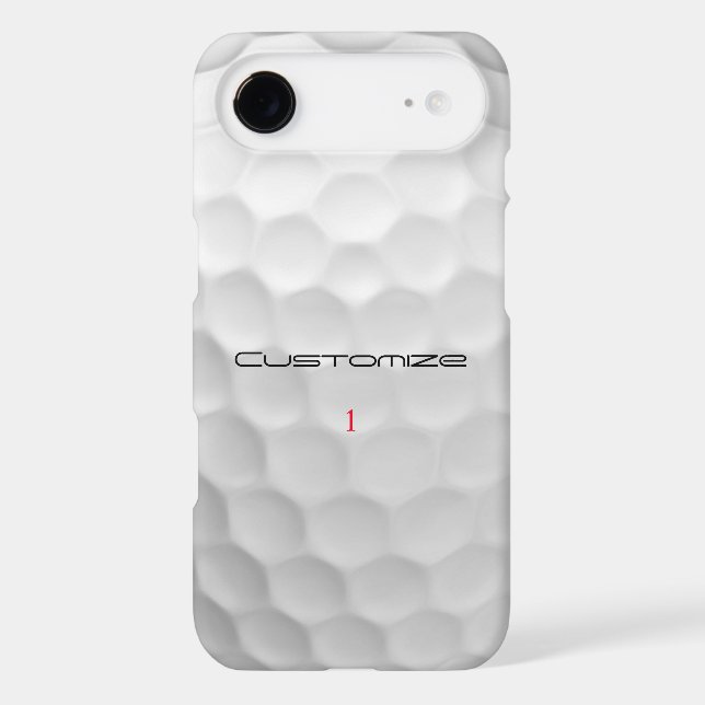 White Dimpled Golf Ball Texture Custom Name Number (Back)