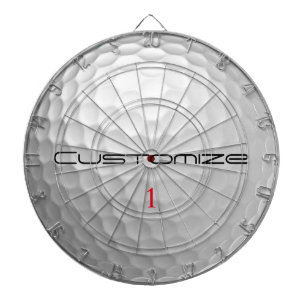 White Dimpled Golf Ball Texture Custom Name Number Dartboard