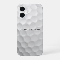 White Dimpled Golf Ball Texture Custom Name Number