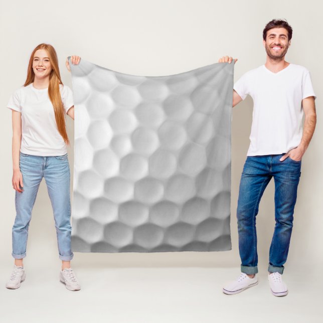White Dimpled Golf Ball Texture Fleece Blanket (In Situ)