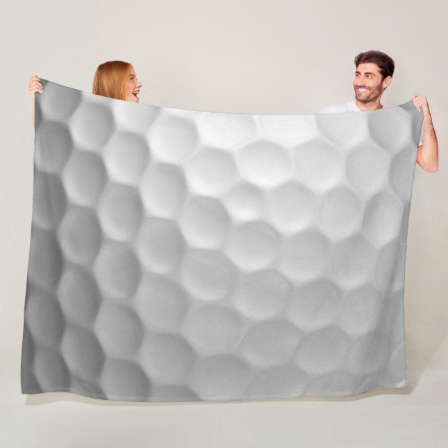 White Dimpled Golf Ball Texture Fleece Blanket (In Situ)