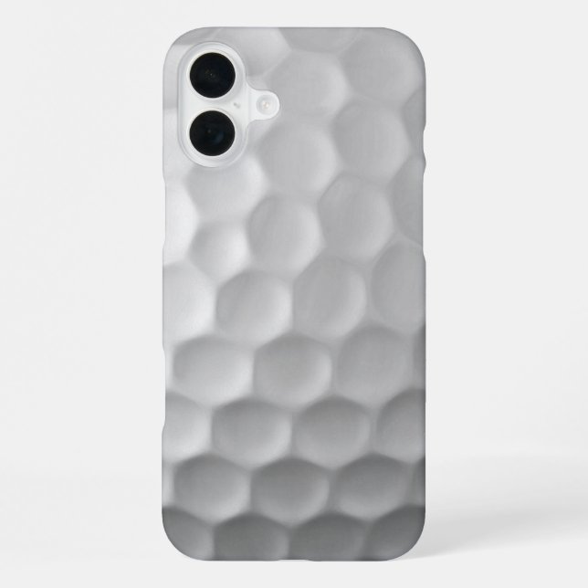 White Dimpled Golf Ball Texture iPhone Case (Back)