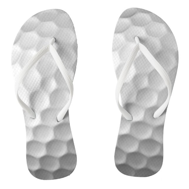 White Dimpled Golf Ball Texture Jandals (Footbed)