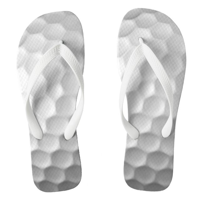 White Dimpled Golf Ball Texture Jandals (Footbed)