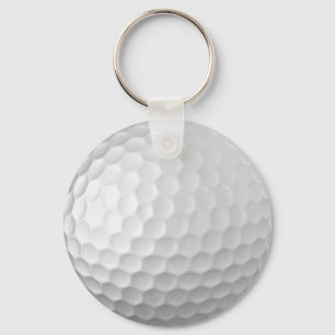 White Dimpled Golf Ball Texture Key Ring
