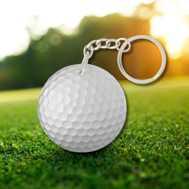 White Dimpled Golf Ball Texture Key Ring (Creator Uploaded)
