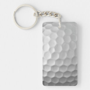 White Dimpled Golf Ball Texture Key Ring