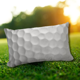 White Dimpled Golf Ball Texture Lumbar Cushion