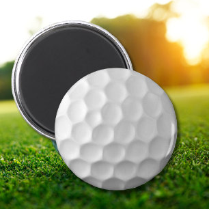 White Dimpled Golf Ball Texture Magnet