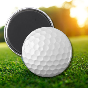 White Dimpled Golf Ball Texture Magnet