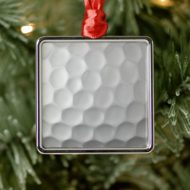 White Dimpled Golf Ball Texture Metal Tree Decoration (Tree)