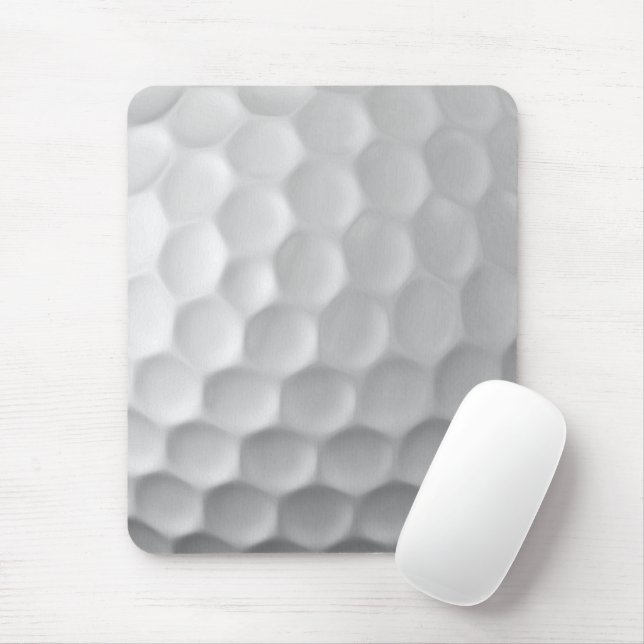 White Dimpled Golf Ball Texture Mouse Pad (With Mouse)