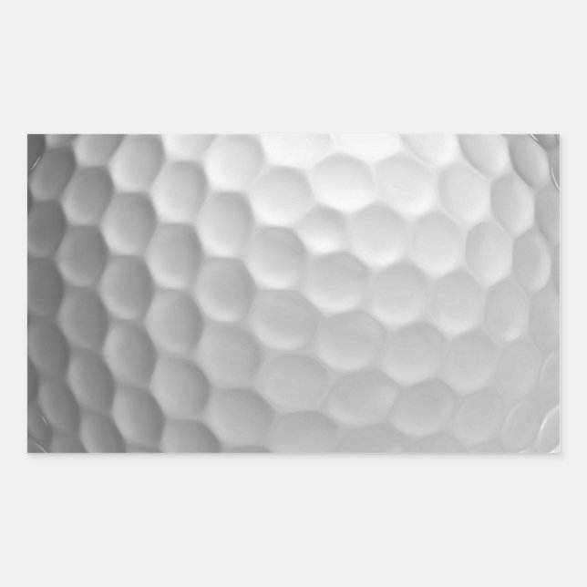 White Dimpled Golf Ball Texture Rectangular Sticker (Front)