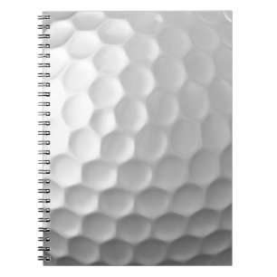 White Dimpled Golf Ball Texture Spiral Notebook