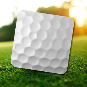 White Dimpled Golf Ball Texture Square Sticker