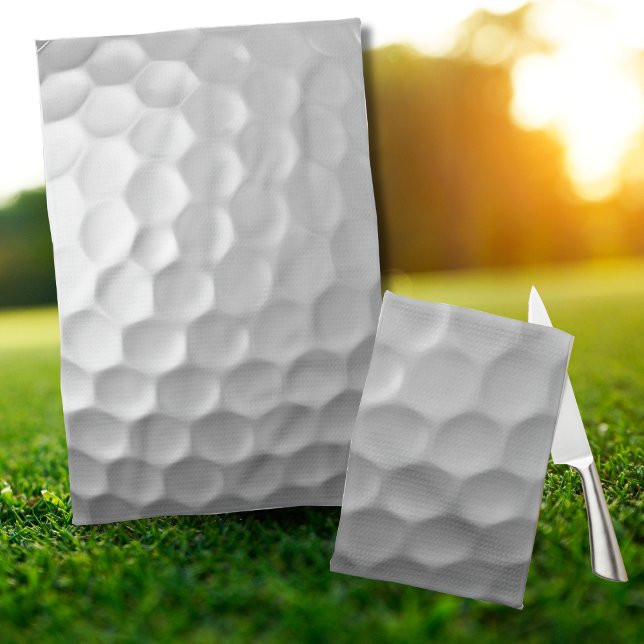 White Dimpled Golf Ball Texture Tea Towel (Creator Uploaded)