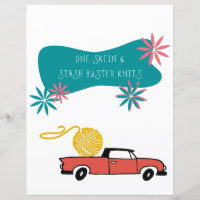 White Divider Page Knitting Pattern Binder Insert
