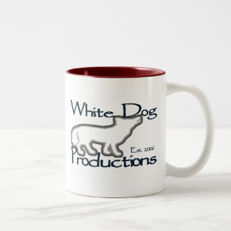 White Dog - 2-tone Mug (red)