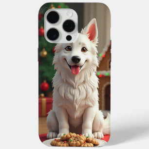 White Dog Christmas Holiday Everyday Grip iPhone 15 Pro Max Case