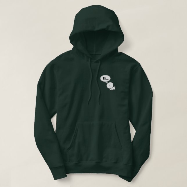 White dog hoodie (Design Front)