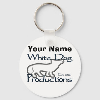 White Dog - Keychain (Customise or Personalise)