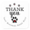 White Dog Paw Custom Thank You Stickers