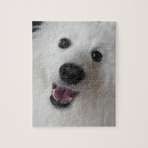 White Dog Smiling Face jigsaw puzzle