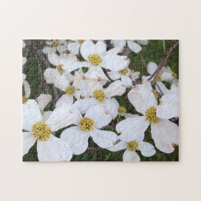 White Dogwood Flowers Photograph Puzzles (Horizontal)