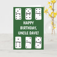 White Dominoes on Green Personalised