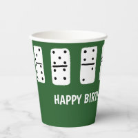White Dominoes with Black Dots on Green