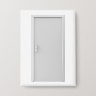 White door with smart door lock