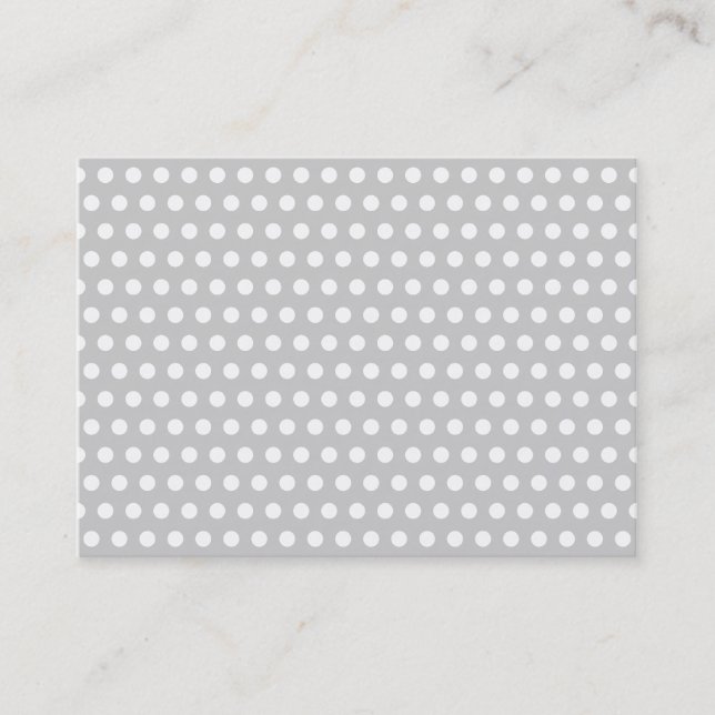 White Dots on Light Grey Business Card (Front)