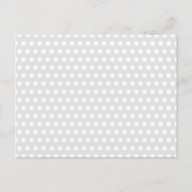 White Dots on Pale Grey Postcard (Front)