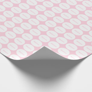 White Dots Pattern On Light Pink With Name Wrapping Paper