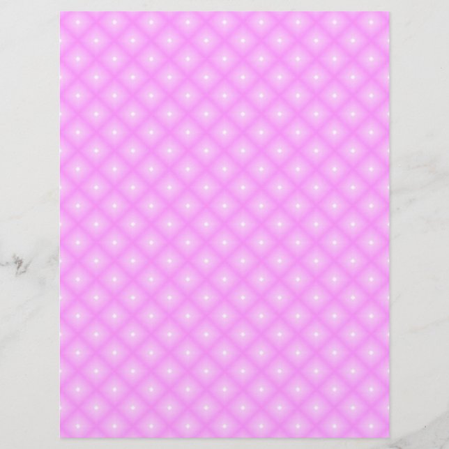 White Dots & Pink Plaid Scrapbook Paper Pages (Front)