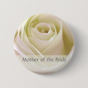 White double rose Mother of the Bride Pin