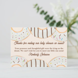 White Doughnut Delight  Thank You Card