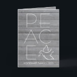 White Dove 1 Photo Modern Peace Grey Wood Folded Holiday Card<br><div class="desc">Wish family and friends a simple gift of peace for the holidays with an elegant dove one photo folded greeting card. All wording on this template is simple to customise, making it suitable for Christmas, New Years, Hanukkah and Rosh Hashanah. The modern grey and white design features rustic faux grey...</div>