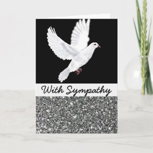 White Dove and Black Sympathy Card