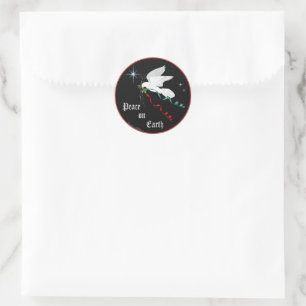 White Dove Classic Round Sticker