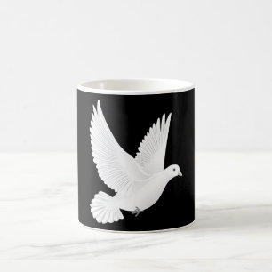 White dove coffee mug