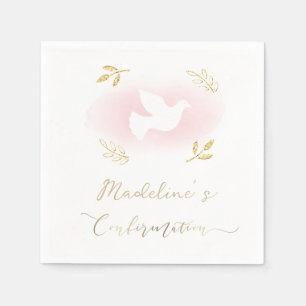 white dove Confirmation Napkin