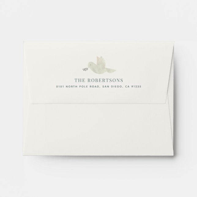 White Dove Cream White Envelope (Back (Top Flap))