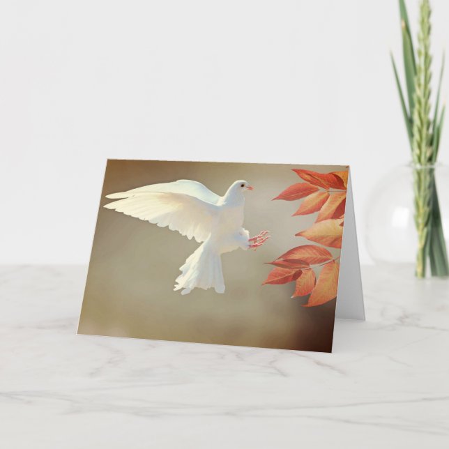 White Dove Greeting Card (Front)