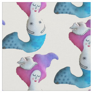 White Dove Mermaid Thunder_Cove Fabric