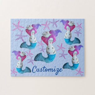 White Dove Mermaid Thunder_Cove  Jigsaw Puzzle