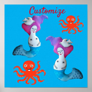 White Dove Mermaid Thunder_Cove Poster