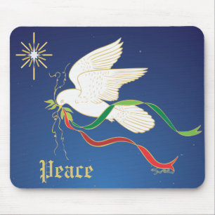White Dove Mouse Pad
