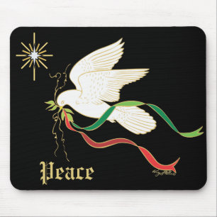 White Dove Mouse Pad